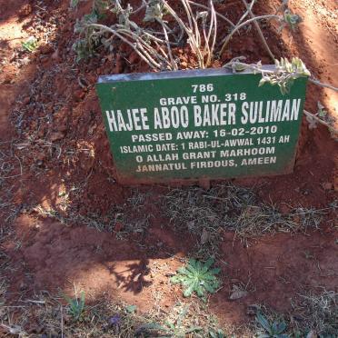 SULIMAN Hajee Aboo Baker -2010