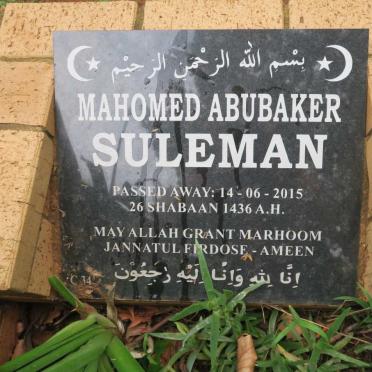 SULEMAN Mahomed Abubaker -2015