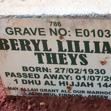THEYS Beryl Lillian 1930-2022