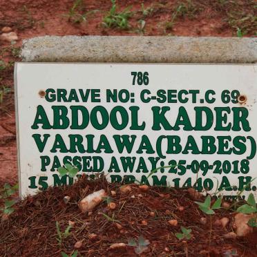 VARIAWA Abdool Kader -2018