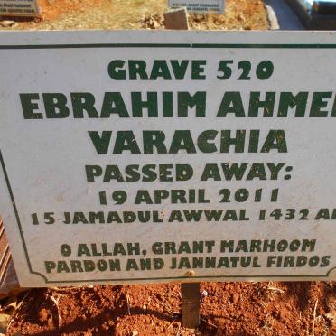 VARACHIA Ebrahim Ahmed -2011