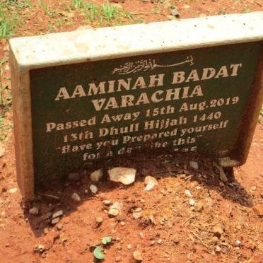 VARACHIA Aaminah Badat -2019