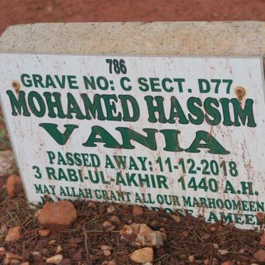 VANIA Mohamed Hassim -2018