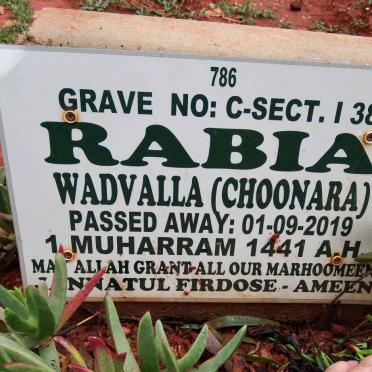 WADVALLA Rabia nee CHOONARA -2019