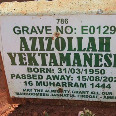 YEKTAMANESH Azizollah 1950-2022