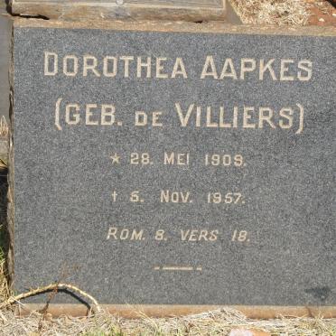 AAPKES Dorothea nee de VILLIERS 1909-1957