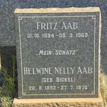 AAB Fritz 1894-1969 &amp; Helwine Nelly BICKEL 1892-1970