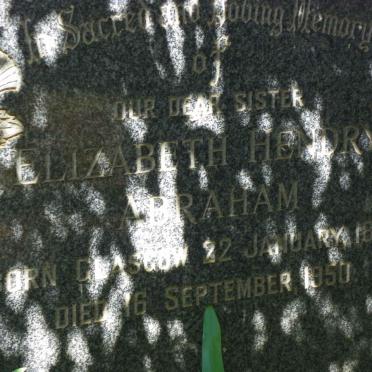 ABRAHAM Elizabeth Hendry 1882-1950