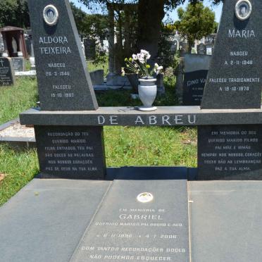 ABREU Gabriel, de 1936-2006 &amp; Aldora Teixeira 1946-1987 :: DE ABREU Maria 1946-1978