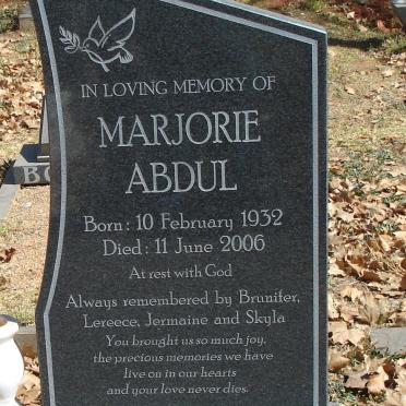 ABDUL Marjorie 1932-2006