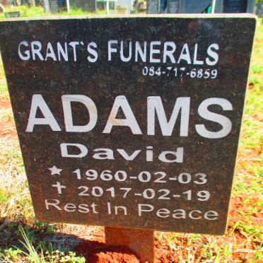 ADAMS David 1960-2017