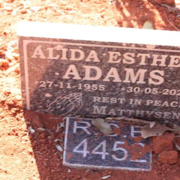 ADAMS Alida Esther 1955-2021