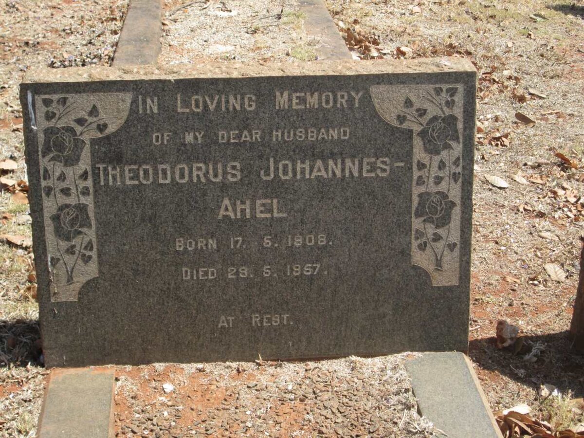 AHEL Theodorus Johannes 1908-1957