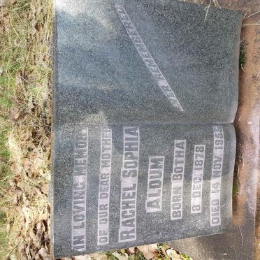 ALDUM Rachel Sophia nee BOTHA 1878-1955