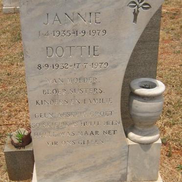 ALBERTS Jannie 1935-1979 &amp; Dottie 1932-1979