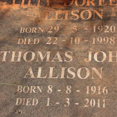 ALLISON Mary Agnes 1889-1949 :: ALLISON Thomas John 1916-2011