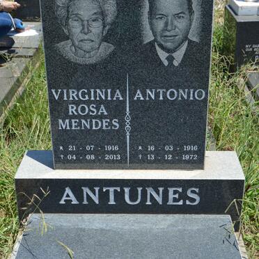 ANTUNES Antonio 1916-1972 &amp; Virginia Rosa Mendes 1916-2013