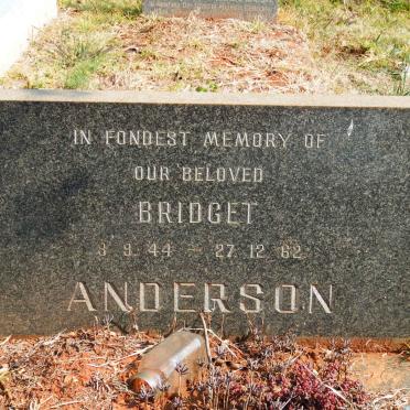 ANDERSON Bridget 1944-1962