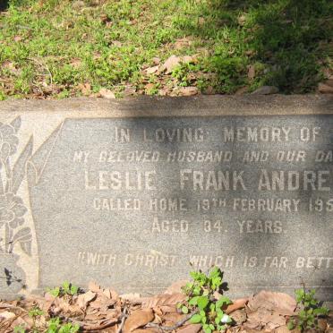 ANDREWS Leslie Frank -1957