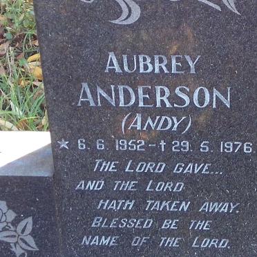ANDERSON Aubrey 1952-1976