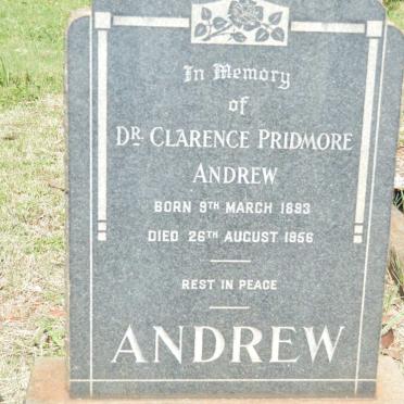 ANDREW Clarence Pridmore 1893-1956