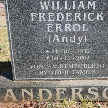 ANDERSON William Frederick Errol 1942-2003