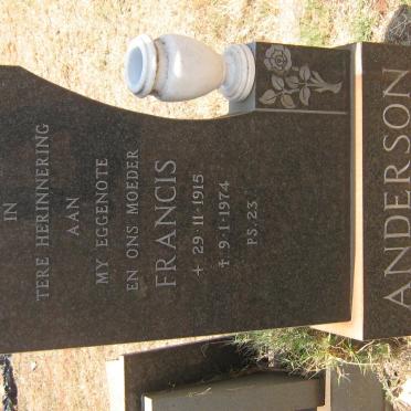 ANDERSON Francis 1915-1974