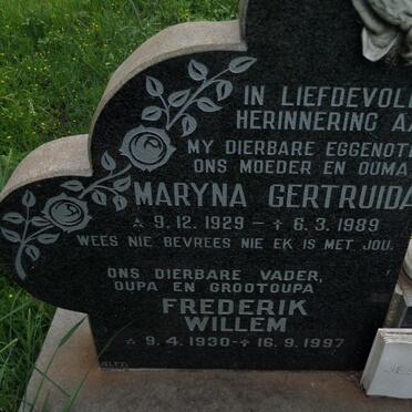 ANNANDALE Frederik Willem 1930-1997 &amp; Maryna Gertruida 1929-1989