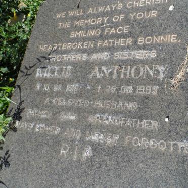 ANTHONY Larry 1933-1984 :: ANTHONY Willie 1912-1999 :: ANTHONY Geofrey 1955-1989
