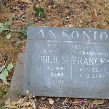 ANTONIO Julius 1889-1961 &amp; Frances 1902-1992