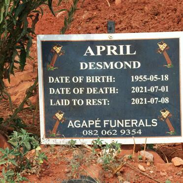 APRIL Desmond 1955-2021