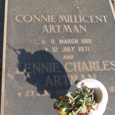 ARTMAN Lennie Charles 1908-1974 &amp; Connie Millicent 1919-1971