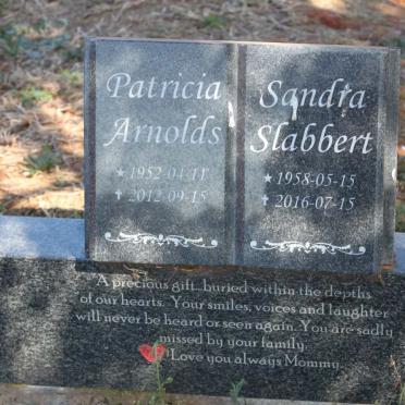 ARNOLDS Patricia 1952-2012 :: SLABBERT Sandra 1958-2016