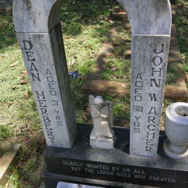 ARCHER John W. 1914-1983 &amp; Baby 1916-1996 :: ARCHER Dean Herbert 1975-1979
