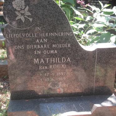 AS Mathilda, van nee ROUX 1897-1969