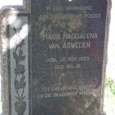 ASWEGEN Maria Magdalena, van -1953