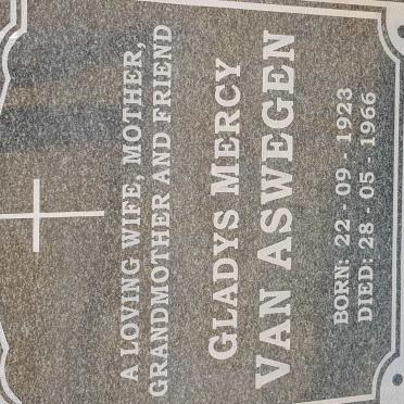 ASWEGEN Gladys Mercy, van 1923-1966