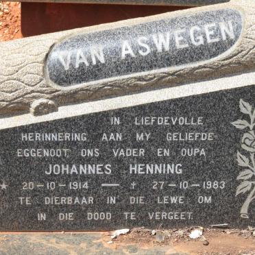 ASWEGEN Johannes Henning, van 1914-1983