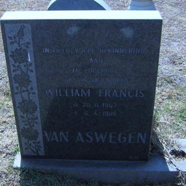 ASWEGEN William Francis, van 1907-1986