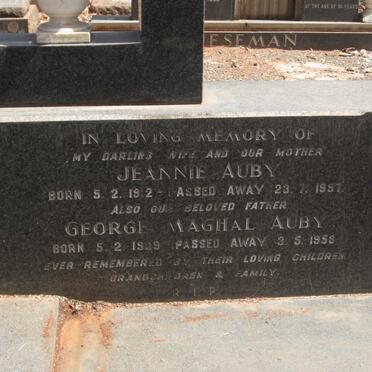 AUBY George Maghal 1909-1958 &amp; Jeannie 1912-1957