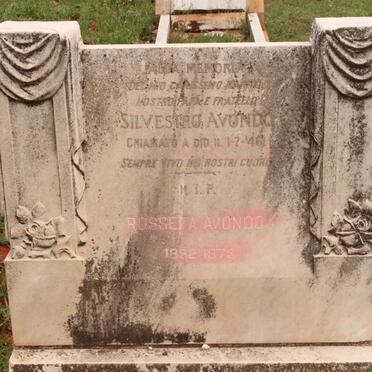 AVONDO Silvestro -1946 &amp; Rosseta 1892-1973