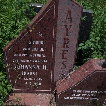 AYRES Johanna H. 1935-1989