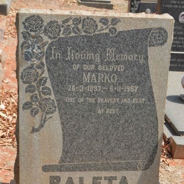 BALETA Marko 1893-1957