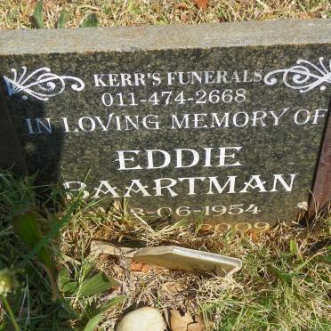 BAARTMAN Eddie 1954-2009