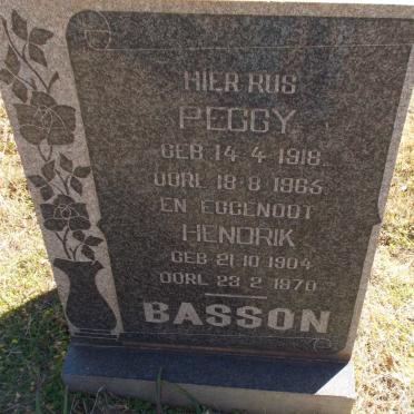 BASSON Hendrik 1904-1970 &amp; Peggy 1918-1965