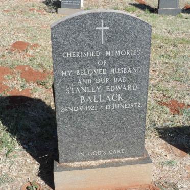 BALLACK Stanley Edward 1921-1972