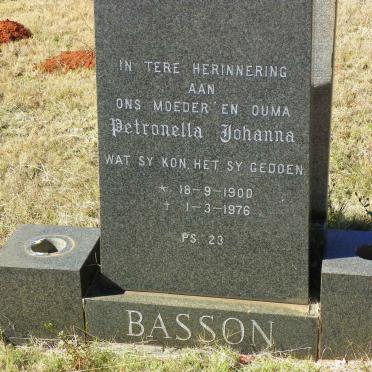 BASSON Petronella Johanna 1900-1976