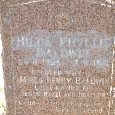 BALDWIN Hilda Phyllis 1904-1961