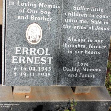 BAUERMEISTER Errol Ernest 1945-1945