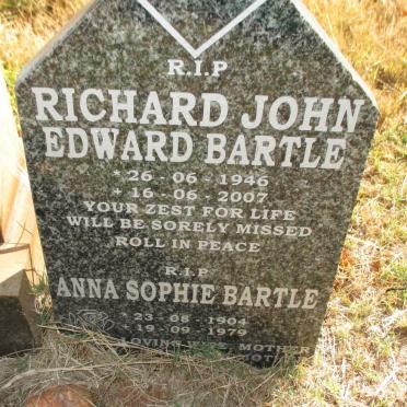 BARTLE Richard J.H. 1899-1969 & Anne Sophie 1904-1979 :: BARTLE Richard John Edward 1946-2007